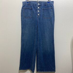 Lauren Jean Co. Ralph Lauren Button Fly
Wide Leg Jeans Size 12